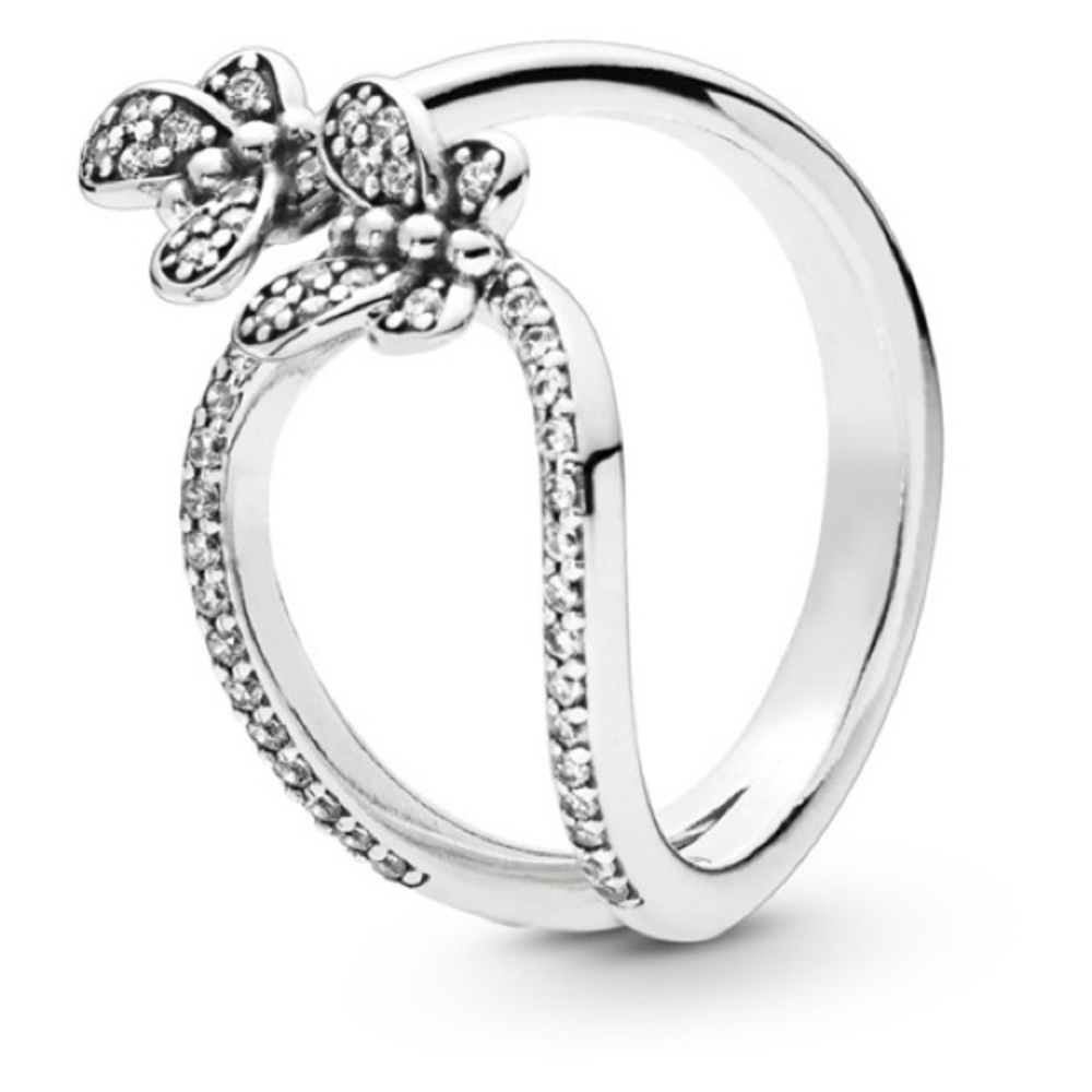 PANDORA Bedazzling Butterflies Open Ring 197920CZ-54